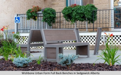 Wishbone Urban Form Full Back Benches in Sedgewick Alberta-2